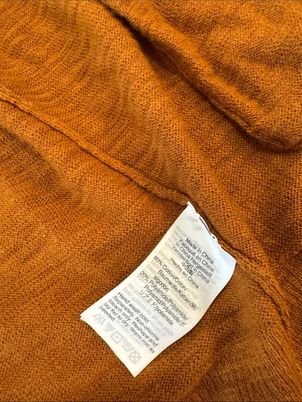 Madewell Burnt Orange Longline Cardigan Sweater Sz M Fall Academia